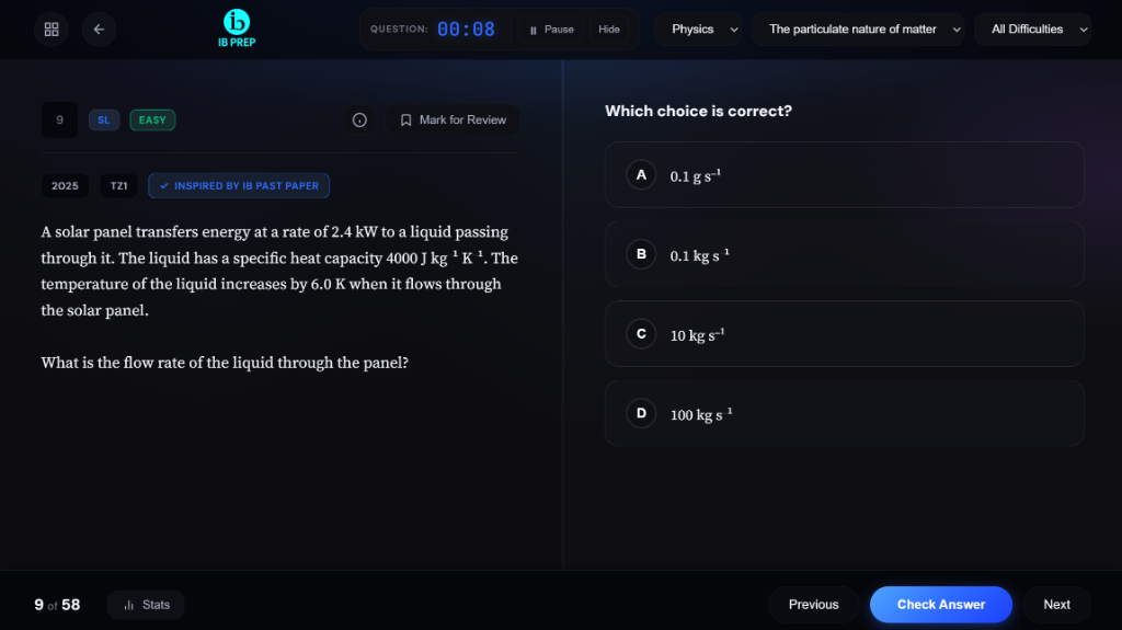 Interactive question bank with step-by-step solutions